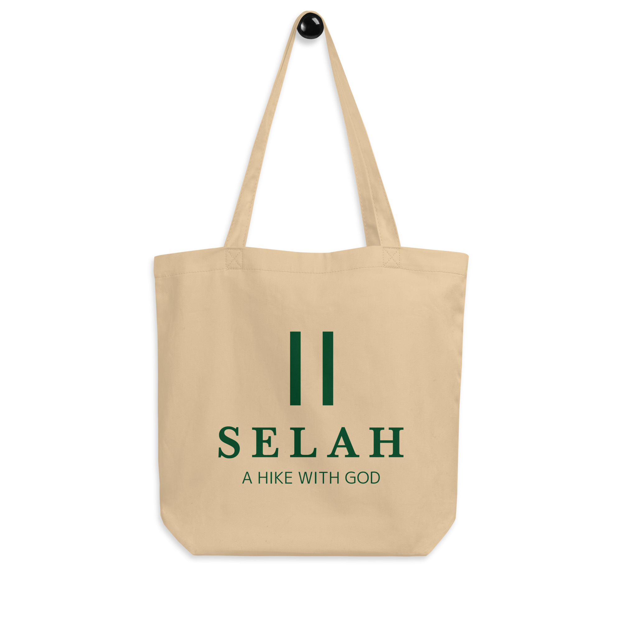Selah Trail Tote in oyster with printed artwork, front view