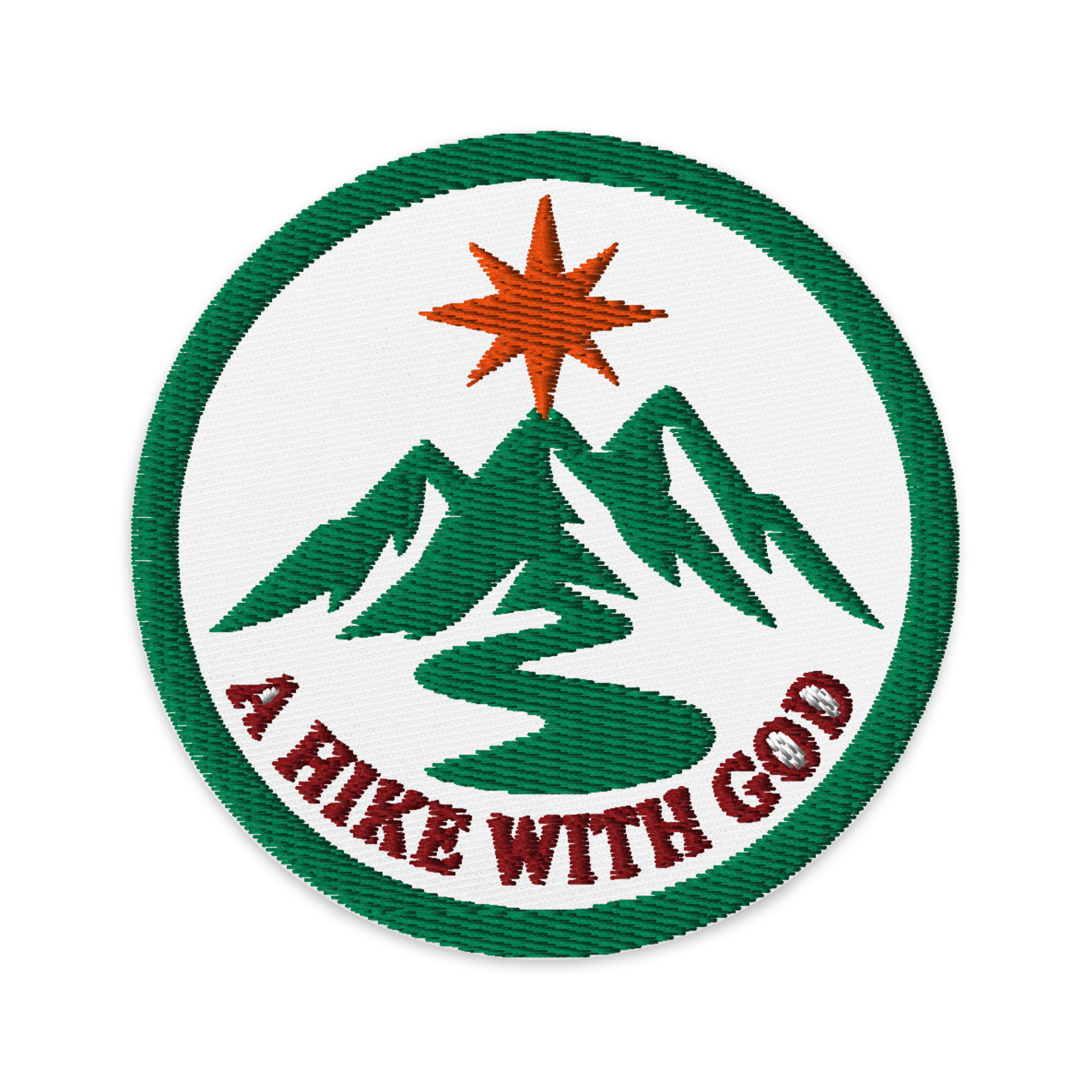 A Hike With God Trail Marker Embroidered Patch