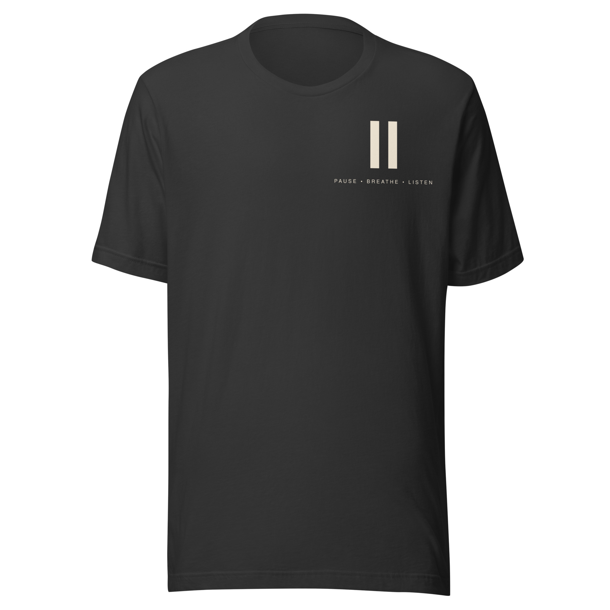 Selah Outside Conversations dark grey tee, front view